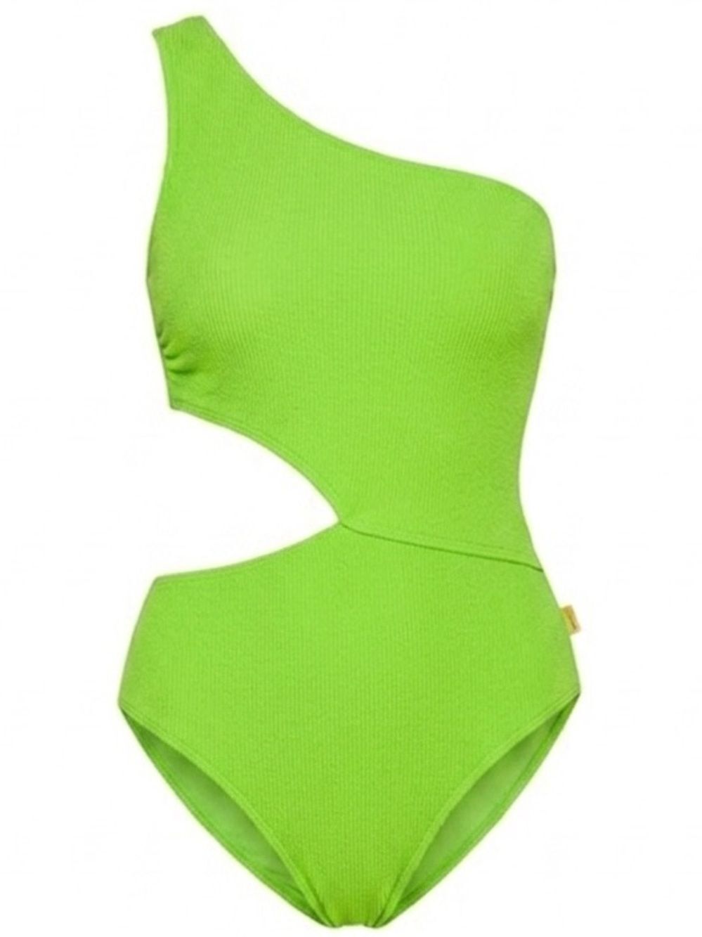 Michael Kors Green Apple One-Shoulder Side-Cutout Swimsuit NWT